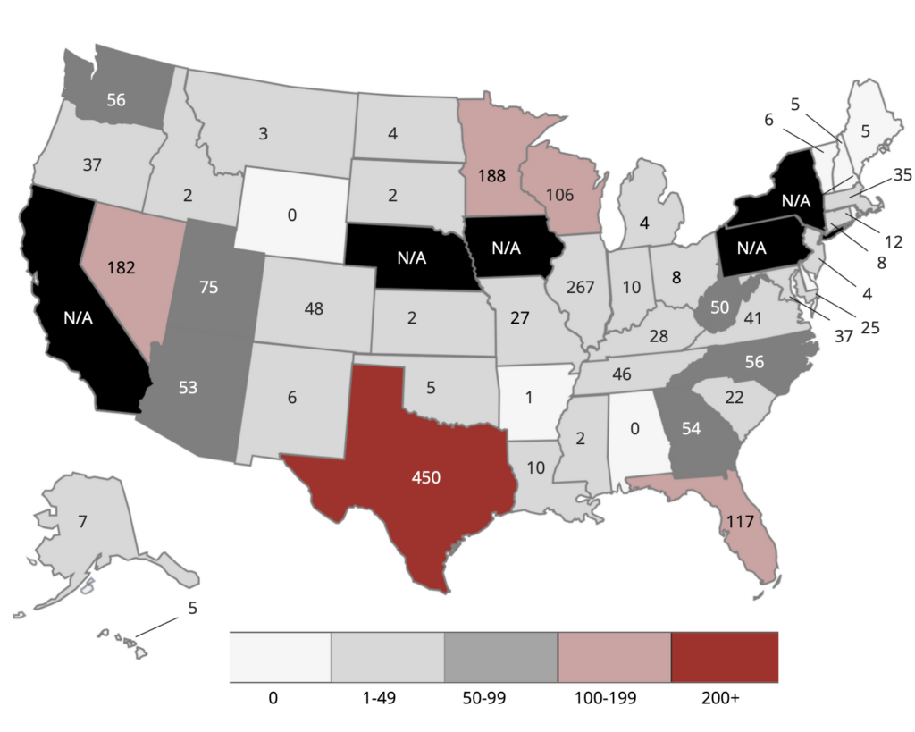 human trafficking world map 2022