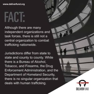 Fact: There is no central government organization dedicated to only fighting human trafficking