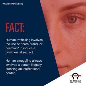 Fact: Human trafficking involves "force, fraud, or coercion"