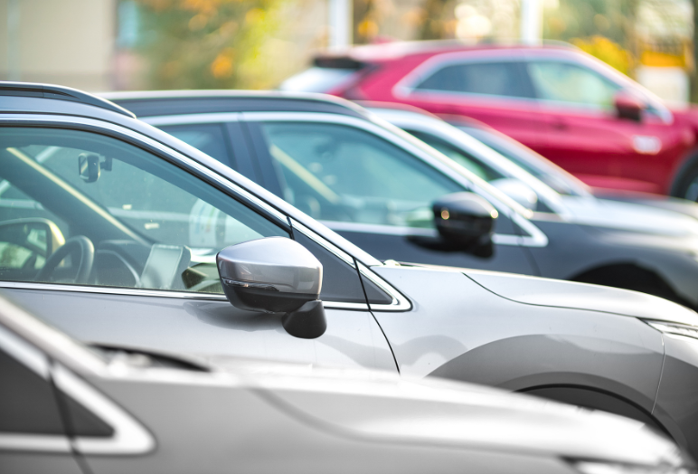 row of cars