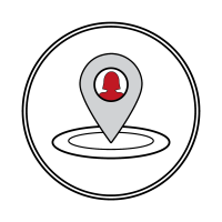Locating human trafficking victim icon